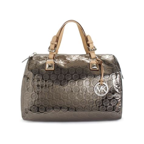 michael kors jet set monogram grayson small satchel|michael michael kors grayson small satchel .